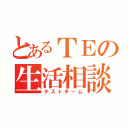 とあるＴＥの生活相談（テストチーム）