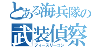 とある海兵隊の武装偵察部隊（フォースリーコン）