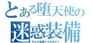 とある堕天使の迷惑装備（そんな装備で大丈夫か？）