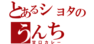 とあるショタのうんち（甘口カレー）