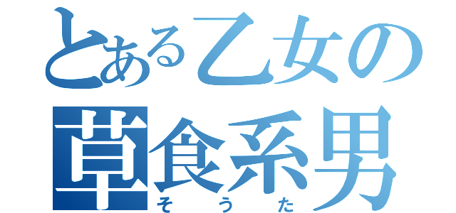 とある乙女の草食系男子（そうた）