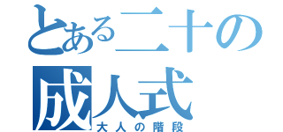 とある二十の成人式（大人の階段）