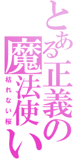 とある正義の魔法使い（枯れない桜）