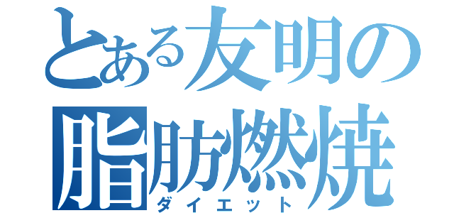 とある友明の脂肪燃焼（ダイエット）