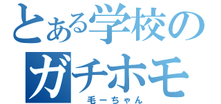 とある学校のガチホモ（　毛ーちゃん）