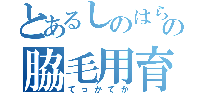 とあるしのはら用のの脇毛用育毛剤（てっかてか）