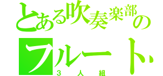 とある吹奏楽部のフルート（３人組）