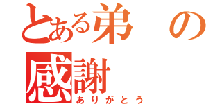 とある弟の感謝（ありがとう）