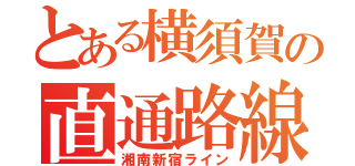 とある横須賀の直通路線（湘南新宿ライン）