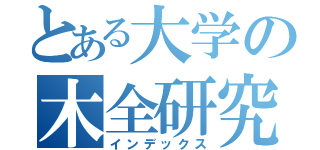 とある大学の木全研究室（インデックス）