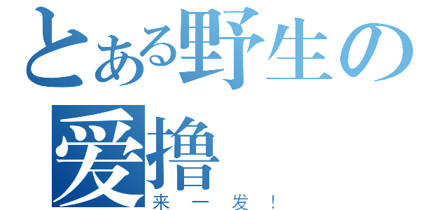 とある野生の爱撸（来一发！）