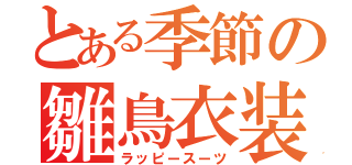 とある季節の雛鳥衣装（ラッピースーツ）