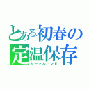 とある初春の定温保存（サーマルハンド）