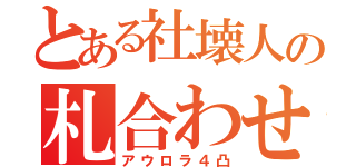 とある社壊人の札合わせ（アウロラ４凸）