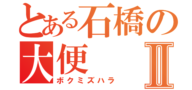 とある石橋の大便Ⅱ（ボクミズハラ）