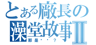 とある廠長の澡堂故事Ⅱ（那是啥啊？）