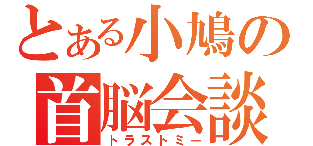 とある小鳩の首脳会談（トラストミー）