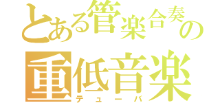 とある管楽合奏団の重低音楽器（テューバ）