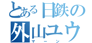 とある日鉄の外山ユウカ（マーン）