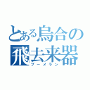 とある烏合の飛去来器（ブーメラン）