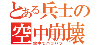 とある兵士の空中崩壊（空中でバラバラ）