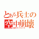 とある兵士の空中崩壊（空中でバラバラ）