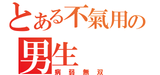 とある不氣用の男生（病弱無双）