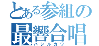 とある参組の最響合唱（ハシルカワ）