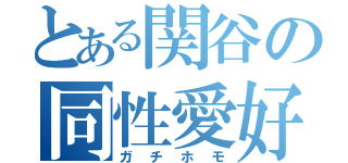 とある関谷の同性愛好（ガチホモ）