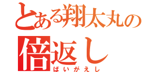 とある翔太丸の倍返し（ばいがえし）