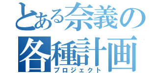 とある奈義の各種計画（プロジェクト）