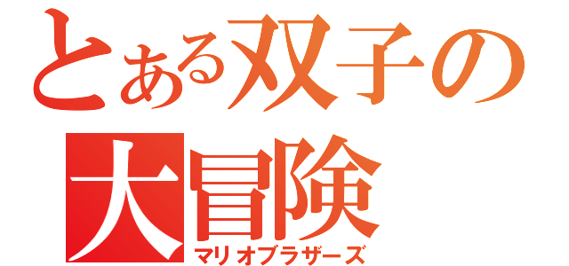 とある双子の大冒険（マリオブラザーズ）