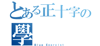 とある正十字の學     院（Ｂｌｕｅ Ｅｘｏｒｃｉｓｔ）