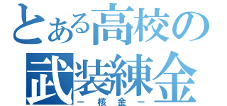 とある高校の武装練金（－核金－）