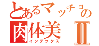 とあるマッチョの肉体美Ⅱ（インデックス）