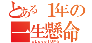 とある１年の一生懸命（☆ＬｅｖｅｌＵＰ☆）