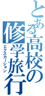 とある高校の修学旅行（エクスカーション）