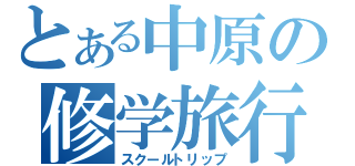 とある中原の修学旅行（スクールトリップ）