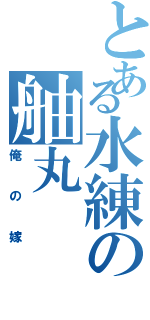 とある水練の舳丸（俺の嫁）