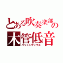 とある吹奏楽部の木管低音（バリトンサックス）