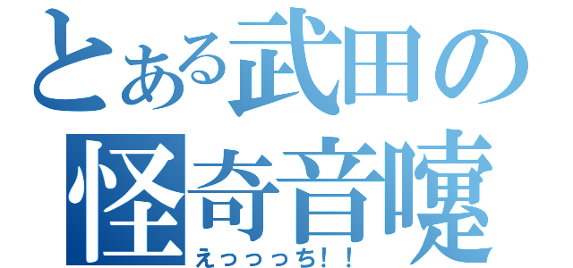 とある武田の怪奇音嚔（えっっっち！！）