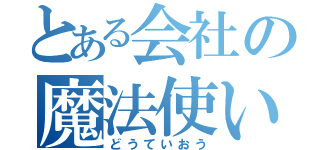 とある会社の魔法使い（どうていおう）