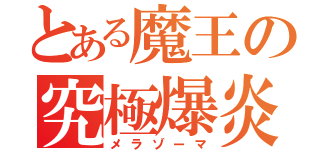 とある魔王の究極爆炎（メラゾーマ）