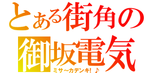 とある街角の御坂電気（ミサ～カデンキ！♪）