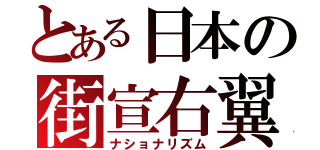 とある日本の街宣右翼（ナショナリズム）