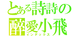 とある詩詩の醉愛小飛（インデックス）