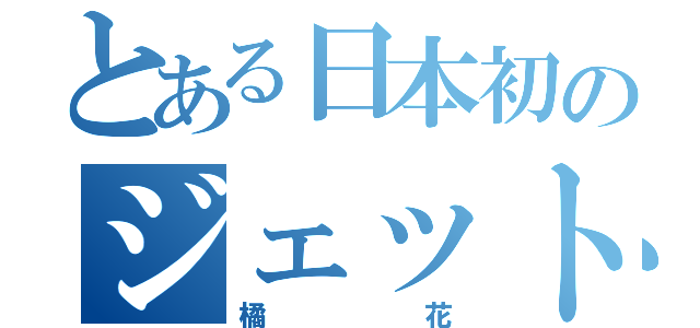 とある日本初のジェット機（橘花）