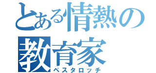 とある情熱の教育家（ペスタロッチ）