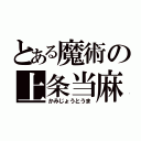 とある魔術の上条当麻（かみじょうとうま）