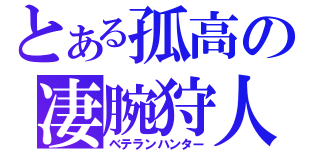 とある孤高の凄腕狩人（ベテランハンター）